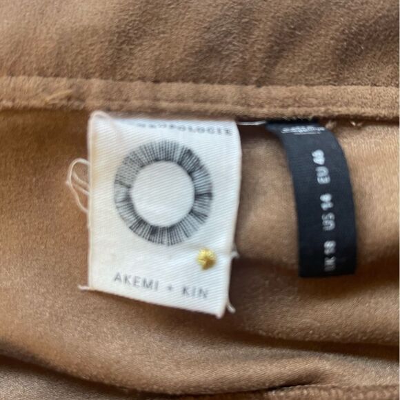 Anthropologie Faux Suede  A-Line Skirt - Picture 4 of 6